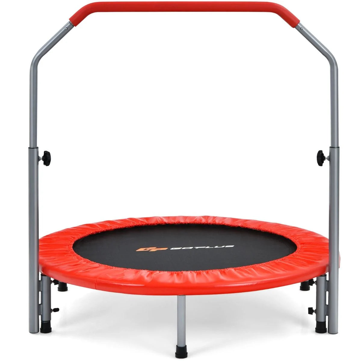 Klappbares Mini-Trampolin Fitness-Trampolin mit höhenverstellbarem Haltegriff Indoor Trampolin Fitness zu Hause Ø101 cm