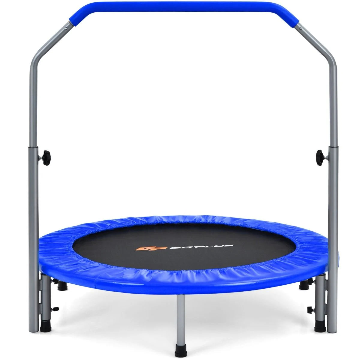 Klappbares Mini-Trampolin Fitness-Trampolin mit höhenverstellbarem Haltegriff Indoor Trampolin Fitness zu Hause Ø101 cm