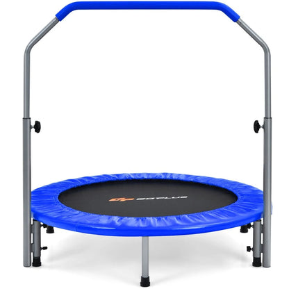 Klappbares Mini-Trampolin Fitness-Trampolin mit höhenverstellbarem Haltegriff Indoor Trampolin Fitness zu Hause Ø101 cm 